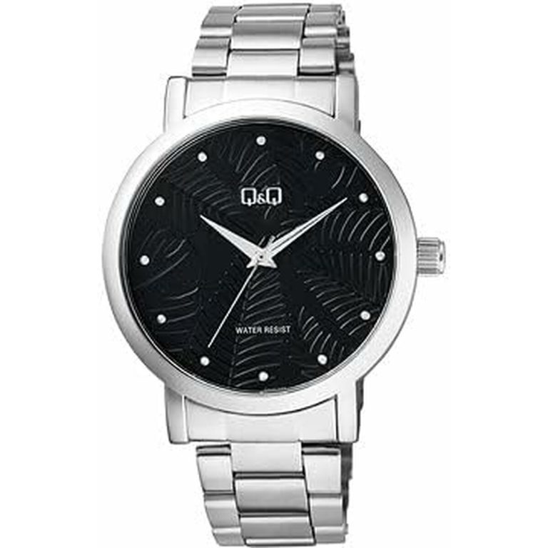 Horloge Heren Q&Q Q892J222Y Zwart Zilverkleurig