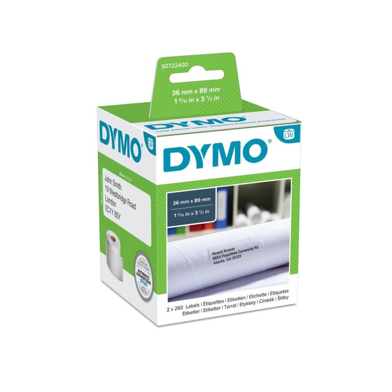 Etikettenrol Dymo S0722400 Wit Rood Zwart/Wit Polyester Papier