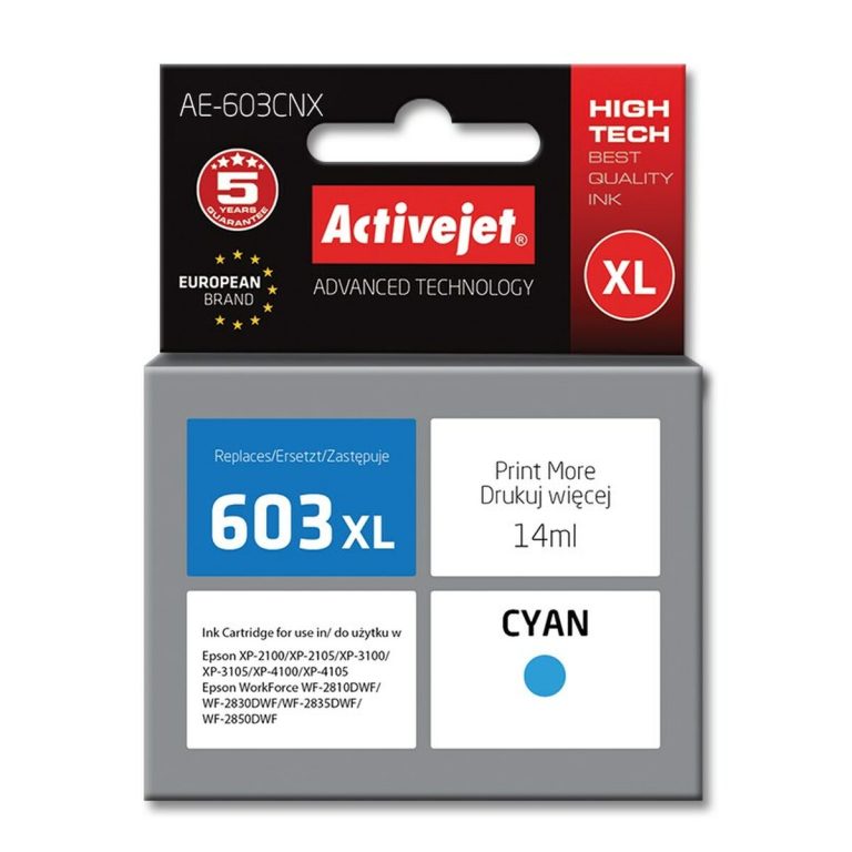 Originele inkt cartridge Activejet AE-603CNX Cyaan
