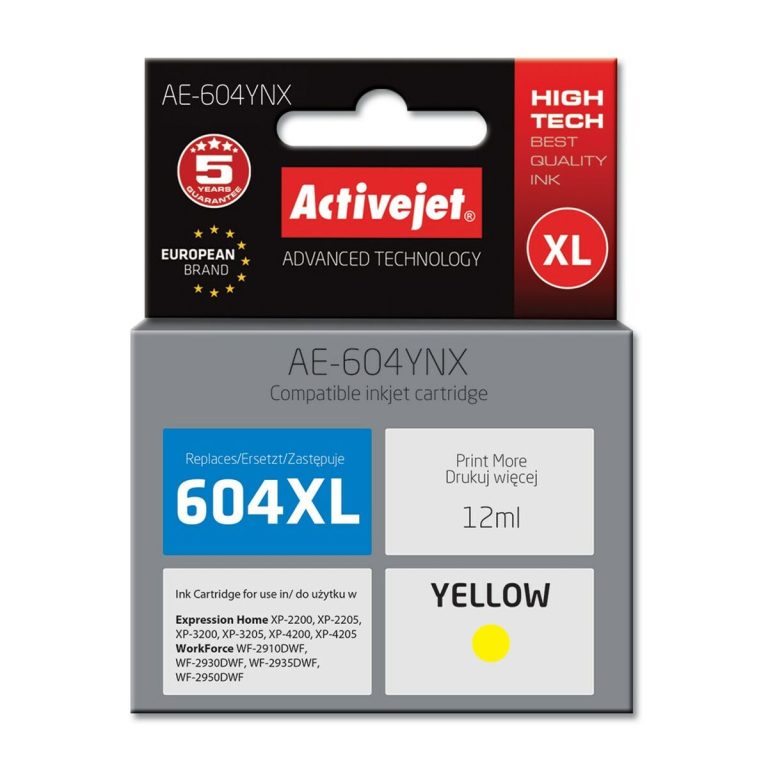 Compatibele inktcartridge Activejet AE-604YNX Geel