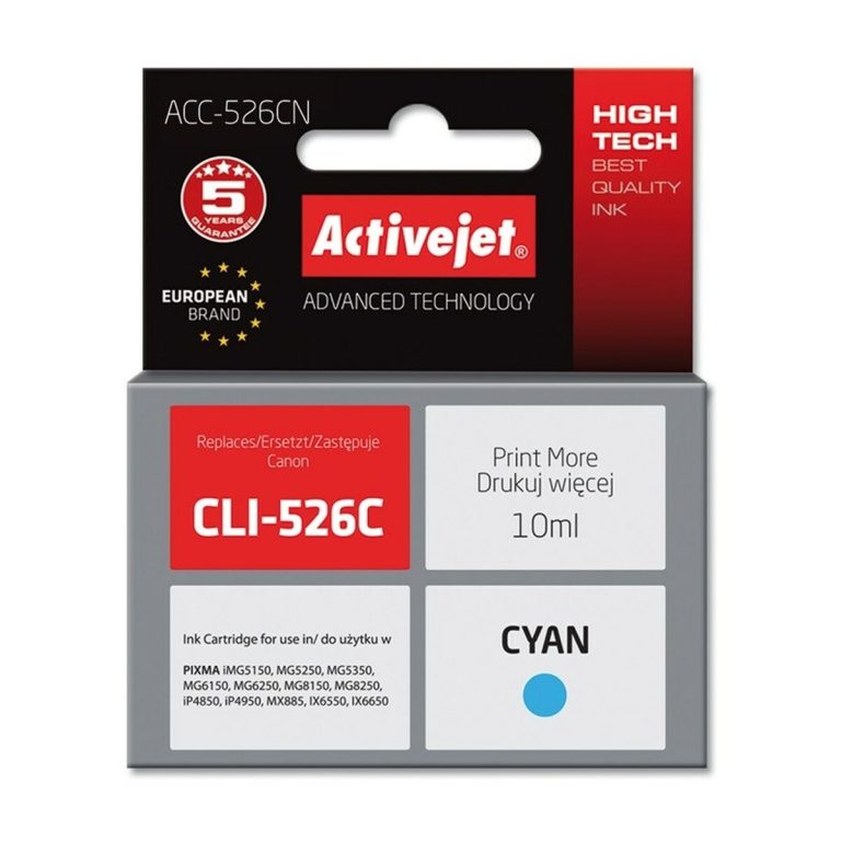 Compatibele inktcartridge Activejet ACC-526CN Cyaan