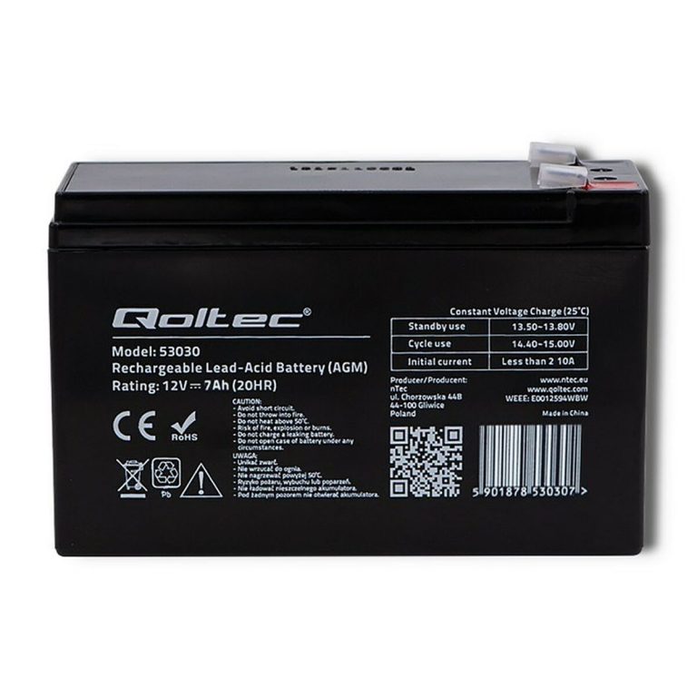 Batterij voor Ononderbreekbaar Stroomvoorzieningssysteem SAI Qoltec 53031 9 Ah 12 V