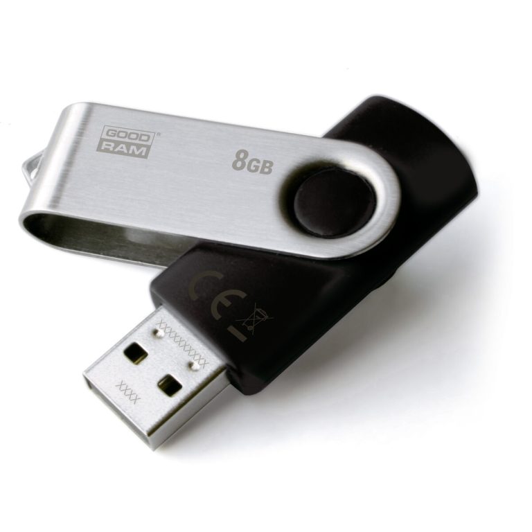 USB stick GoodRam UTS2 USB 2.0 Zwart Zwart/Zilverkleurig Zilverkleurig 8 GB