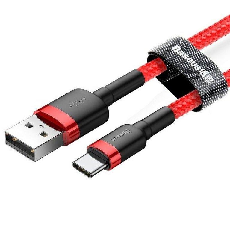 Kabel USB A naar USB C Baseus Cafule Rood 24 2 m