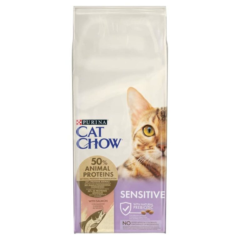 Kattenvoer Purina Chow Adult Sensitive Volwassen Zalm 15 kg