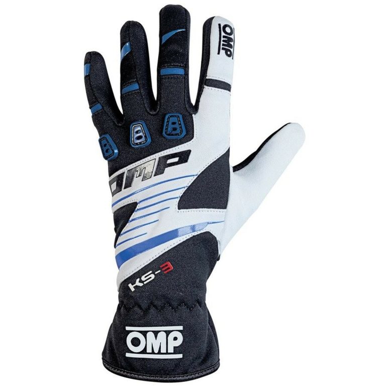 Kartinghandschoenen OMP KS-3 Blauw Wit Zwart M