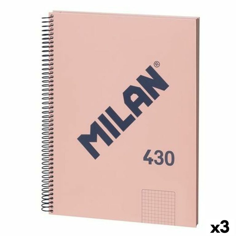 Notitieboekje Milan 430 Roze A4 80 Lakens (3 Stuks)