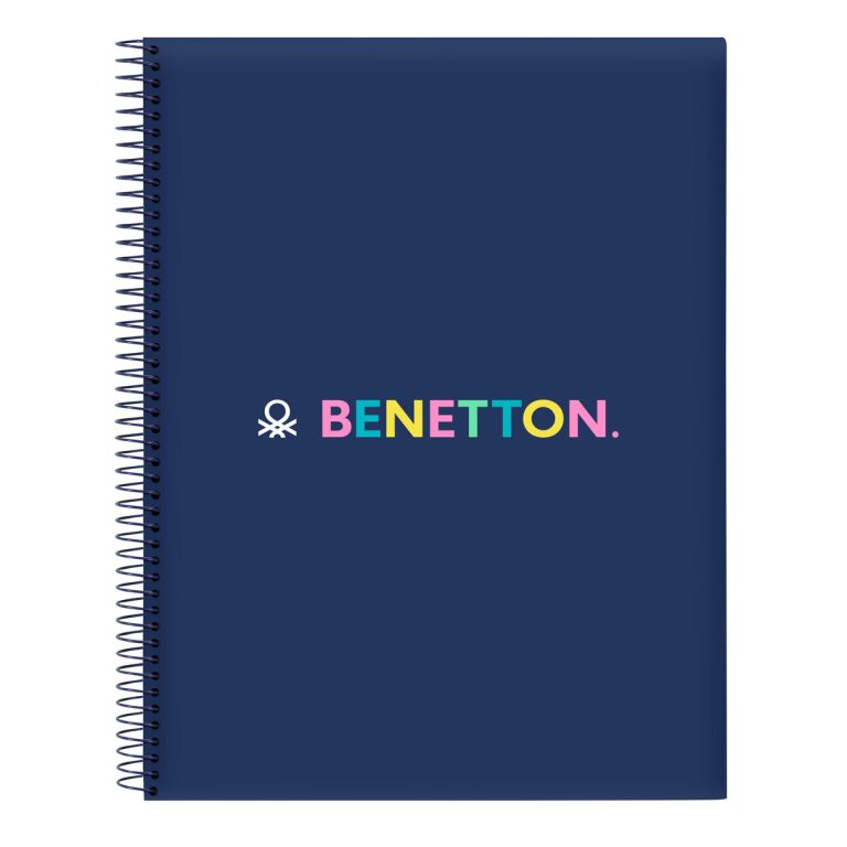 Notitieboekje Benetton Cool Marineblauw A4 120 Lakens