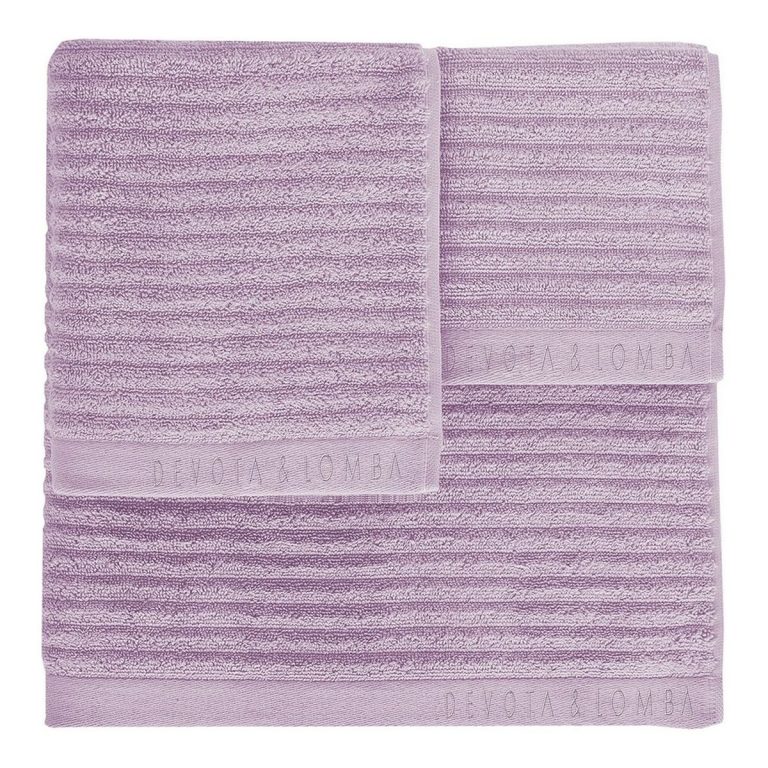 Handdoeken Devota & Lomba Rayas lila Lila 100% katoen (30 x 50 - 50 x 90 - 70 x 140 cm)