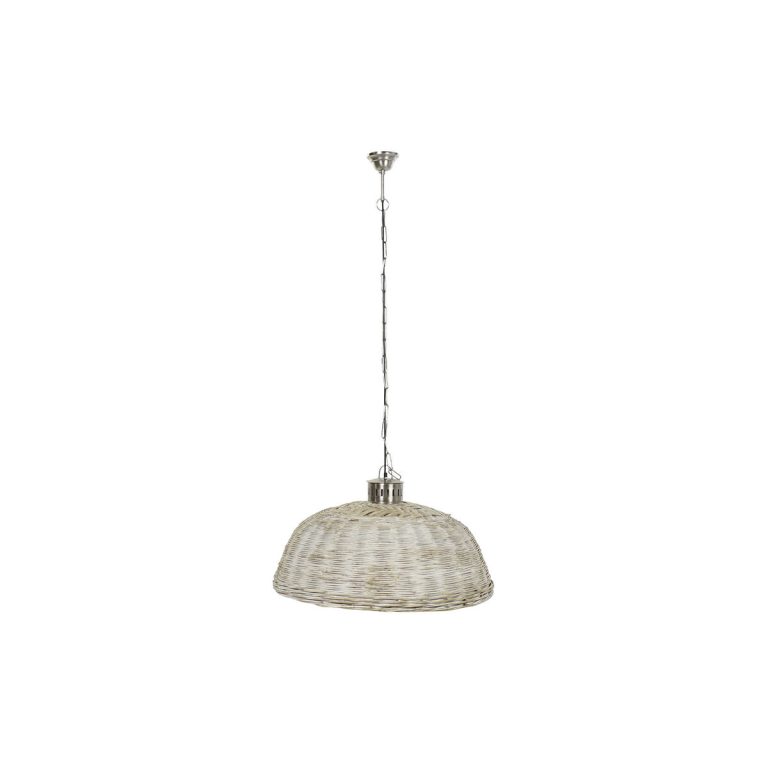 Plafondlamp DKD Home Decor Zilverkleurig Natuurlijk Metaal 50 W 80 x 80 x 47 cm