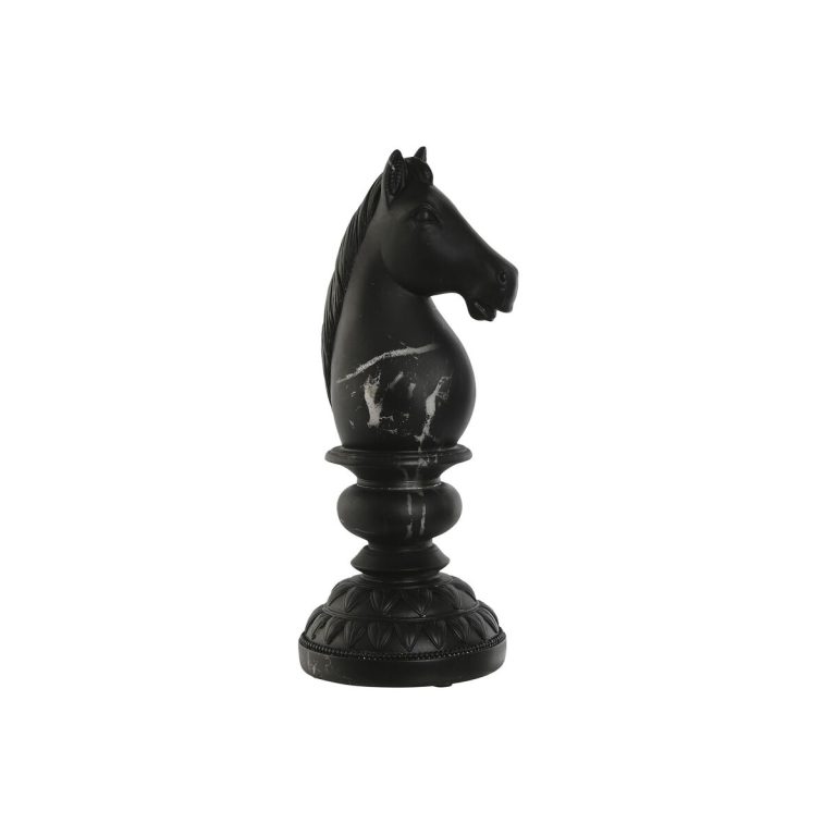 Decoratieve figuren Home ESPRIT Zwart Paard 13 x 13 x 33 cm