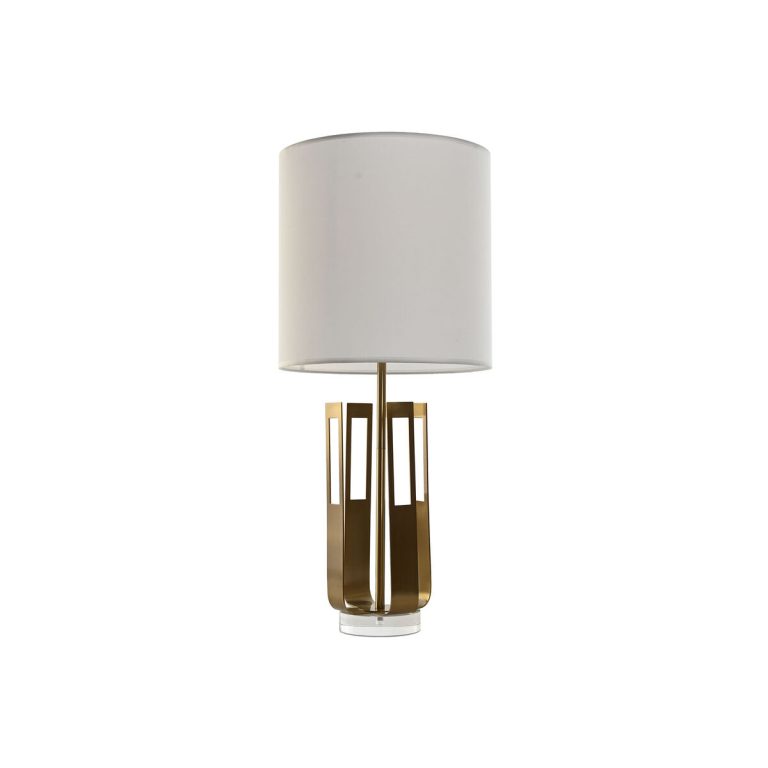 Bureaulamp Home ESPRIT Wit Gouden Ijzer 50 W 220 V 35 x 35 x 78 cm