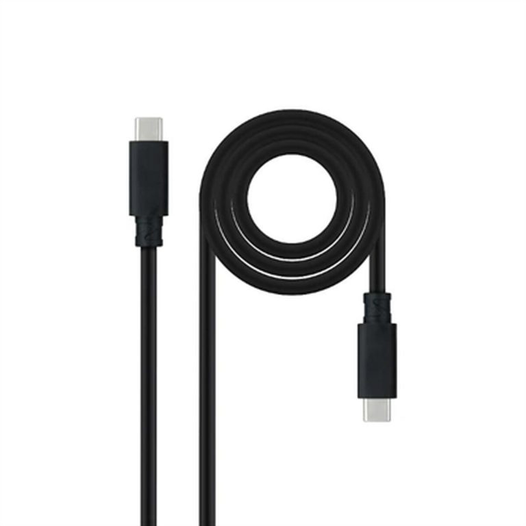 USB-C-kabel NANOCABLE 10.01.4100 Zwart 50 cm