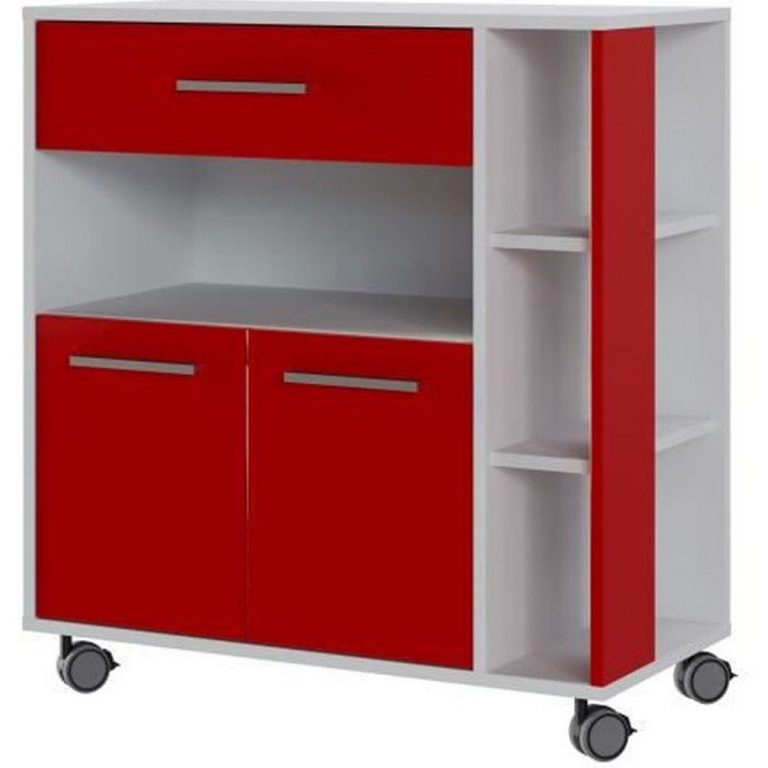 Keukentrolley Rood Wit ABS (80 x 39 x 87 cm)
