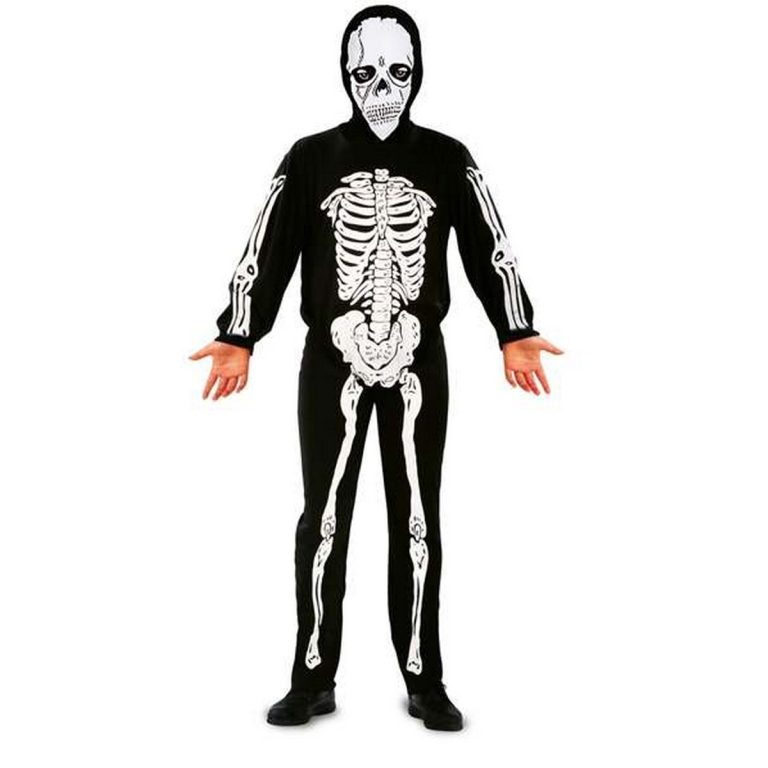 Kostuums voor Kinderen My Other Me Skelet 7-9 Jaar Zwart (2 Onderdelen)