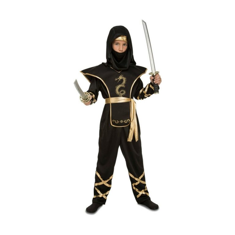 Kostuums voor Kinderen My Other Me Zwart Ninja (4 Onderdelen)