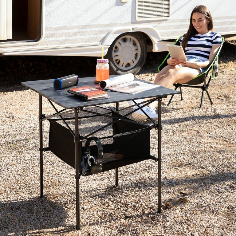 Opklapbare campingtafel met mand en hoes Folble InnovaGoods