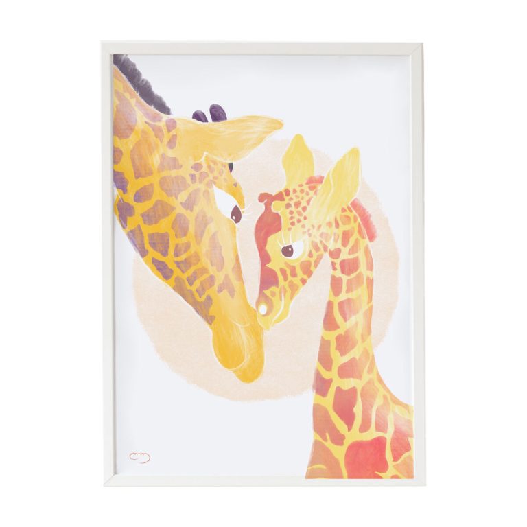 Schilderij Crochetts 33 x 43 x 2 cm Giraf