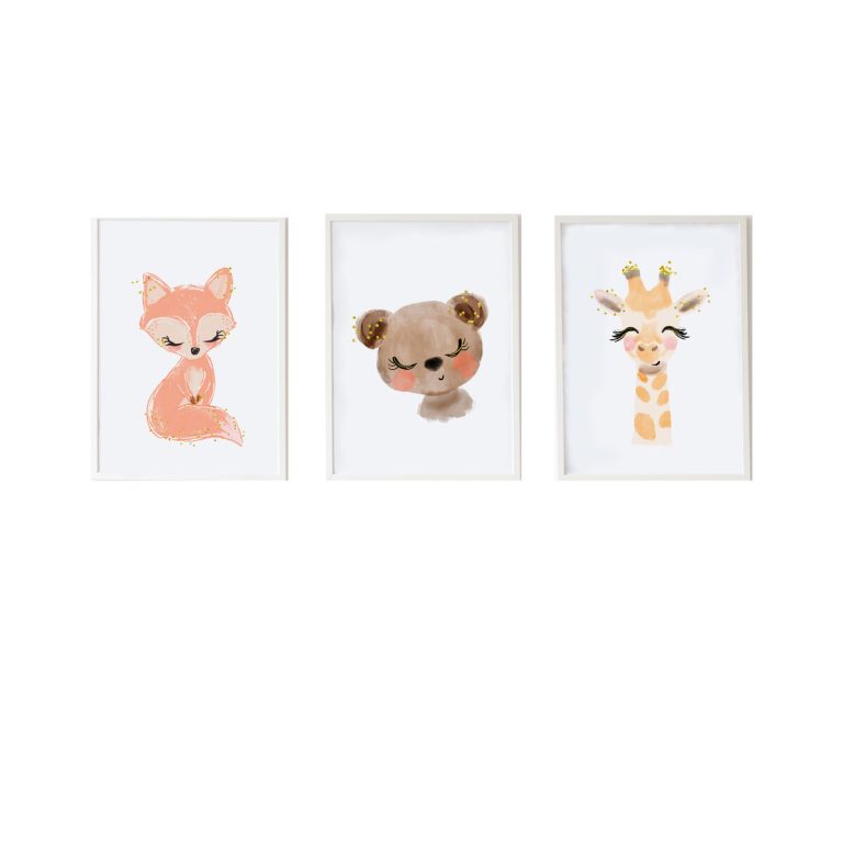 Bladen Crochetts 33 x 43 x 2 cm Beer Giraf Fox 3 Onderdelen