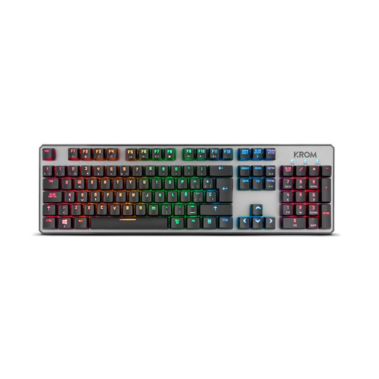Gaming Keyboard Krom RGB Zwart Qwerty Spaans