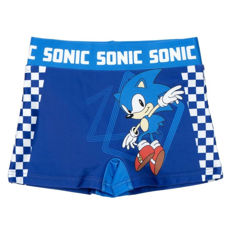 Zwembroek voor Jongens Sonic Donkerblauw