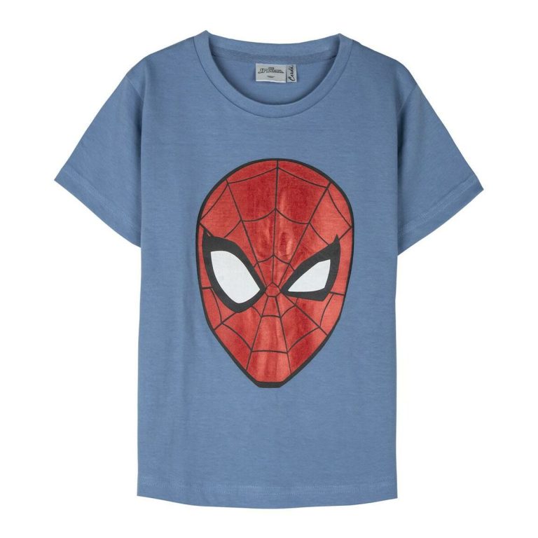 T-Shirt met Korte Mouwen voor kinderen Spider-Man Blauw