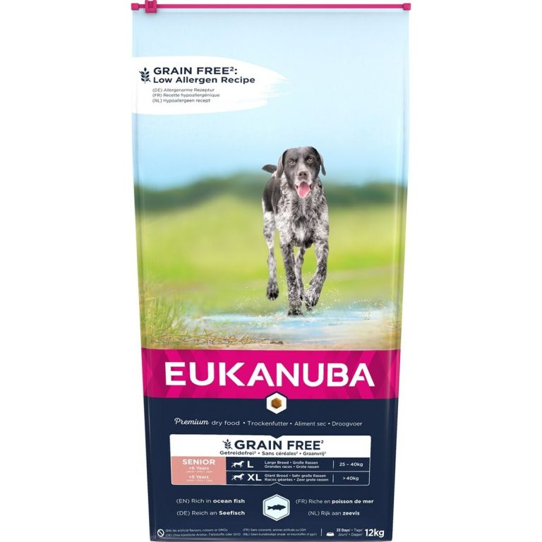 Voer Eukanuba Grain Free Senior large/giant breed Senior Vis 20-40 Kg 12 kg