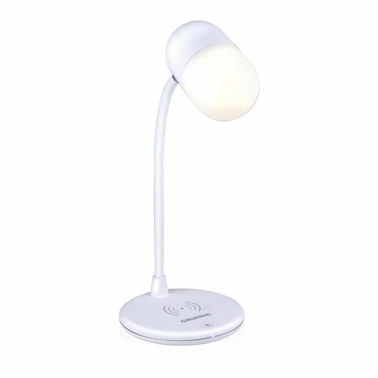LED-lamp met Luidspreker en Draadloze Oplader Grundig Wit Ø 12 x 26 cm Plastic 3 in 1