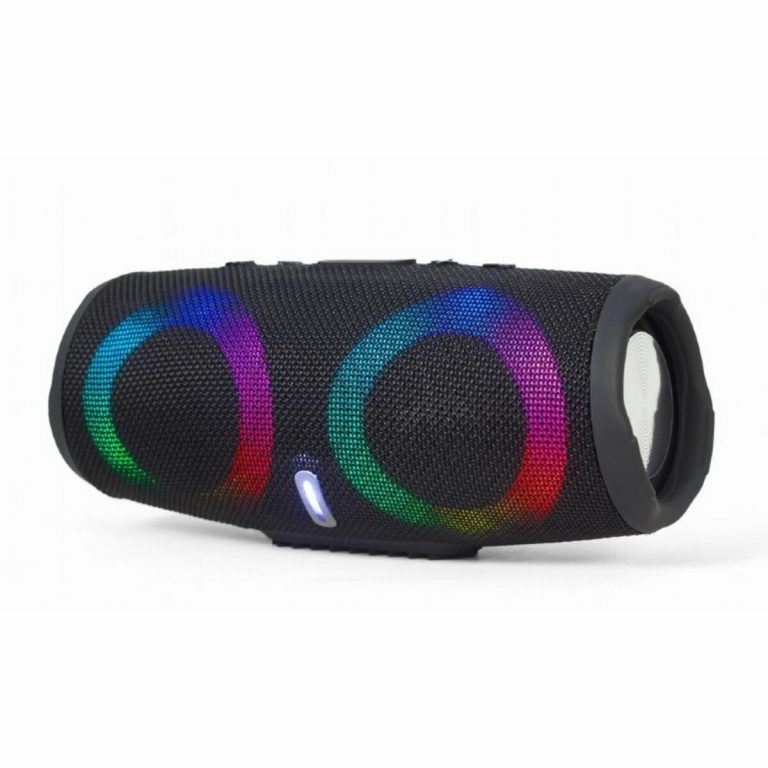Dankzij de draagbare Bluetooth®-luidsprekers GEMBIRD SPK-BT-LED-02 Zwart