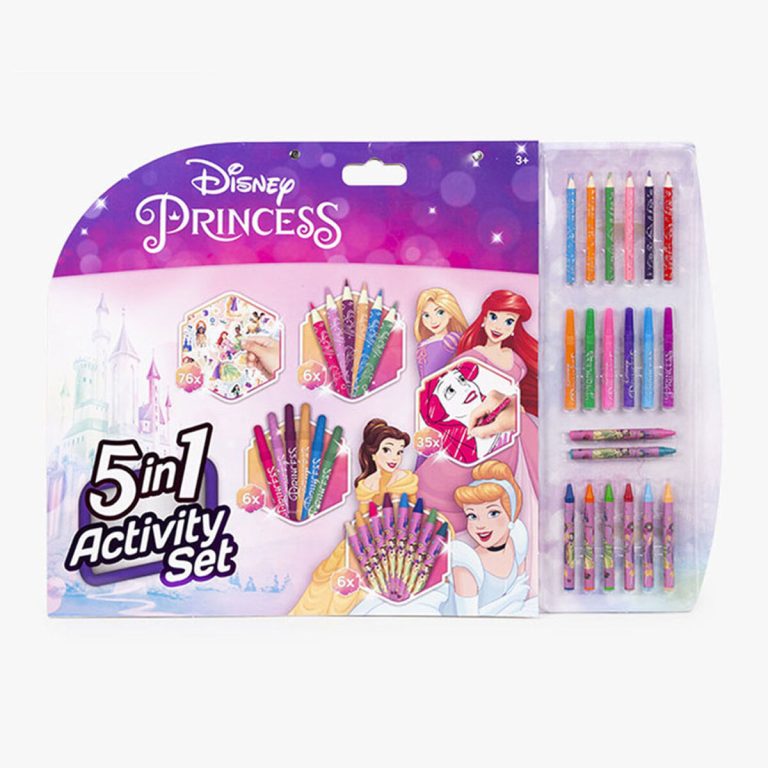 Activiteitendoos om te Kleuren Disney Princess 5-in-1