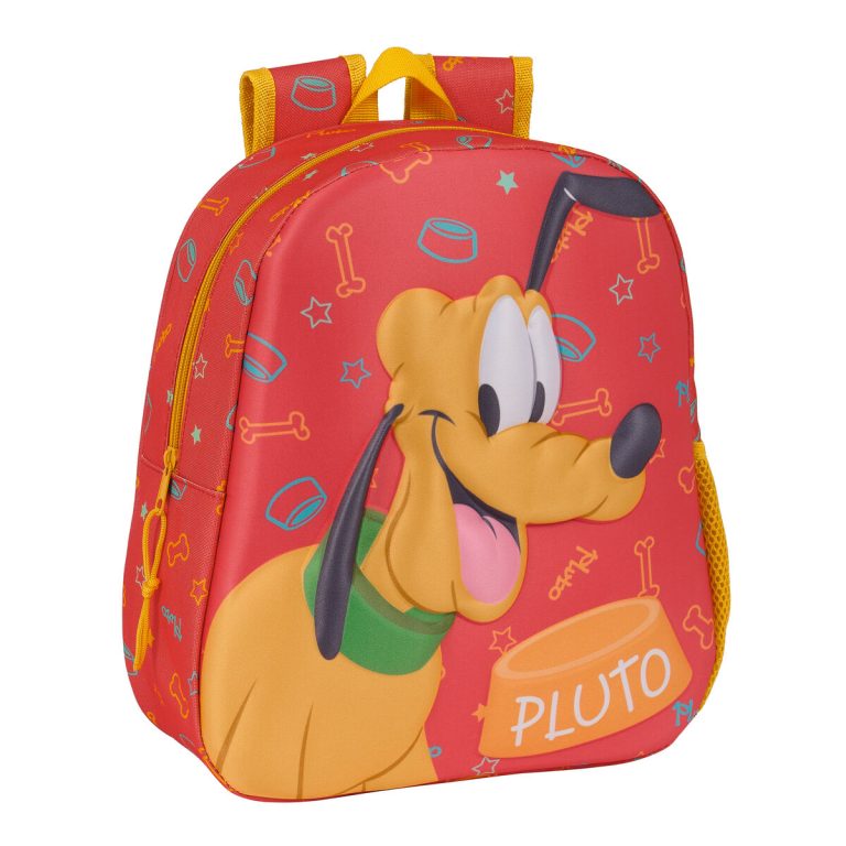 3D-Kinderrugzak Clásicos Disney Pluto Oranje 27 x 33 x 10 cm