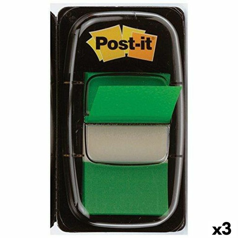 Zelfklevende briefjes Post-it Index 25 x 43 mm Groen (3 Stuks)