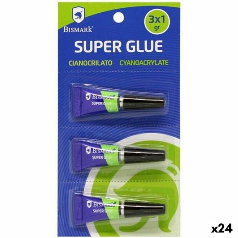 Secondenlijm Bismark Super Glue 1 g (24 Stuks)