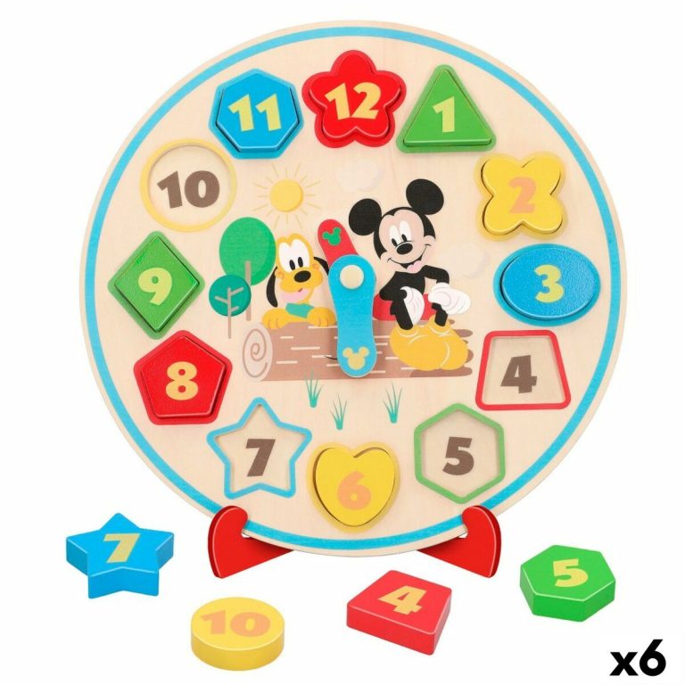 Educatief Spel Disney Horloge (6 Stuks)