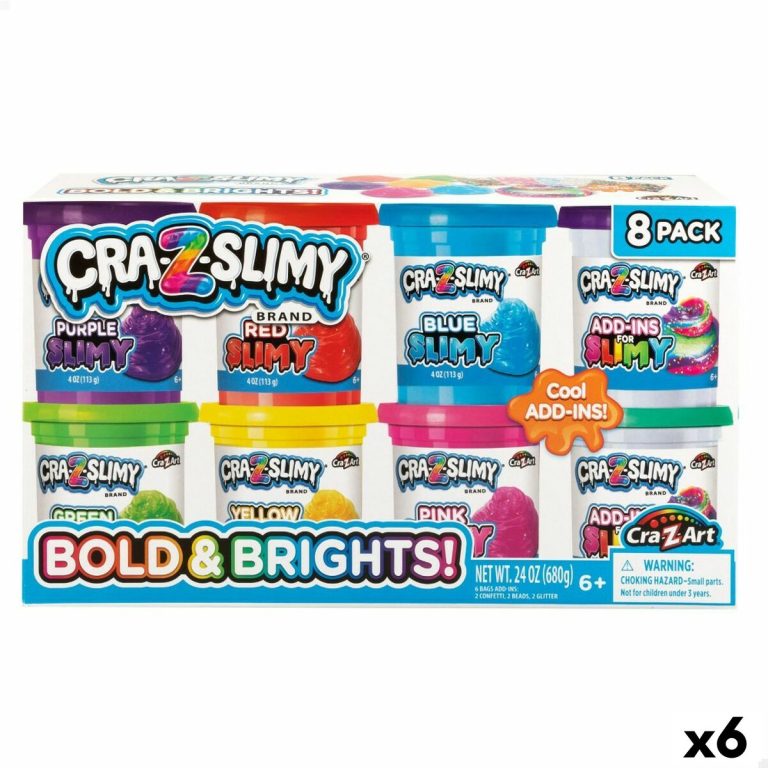 Plasticine Spel Cra-Z-Art Bold&Brights (6 Stuks) Slime