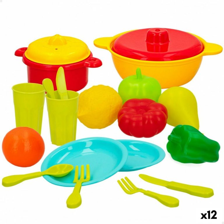 Eten speelgoedset Colorbaby Huishouden en kookgerei 20 Onderdelen (12 Stuks)