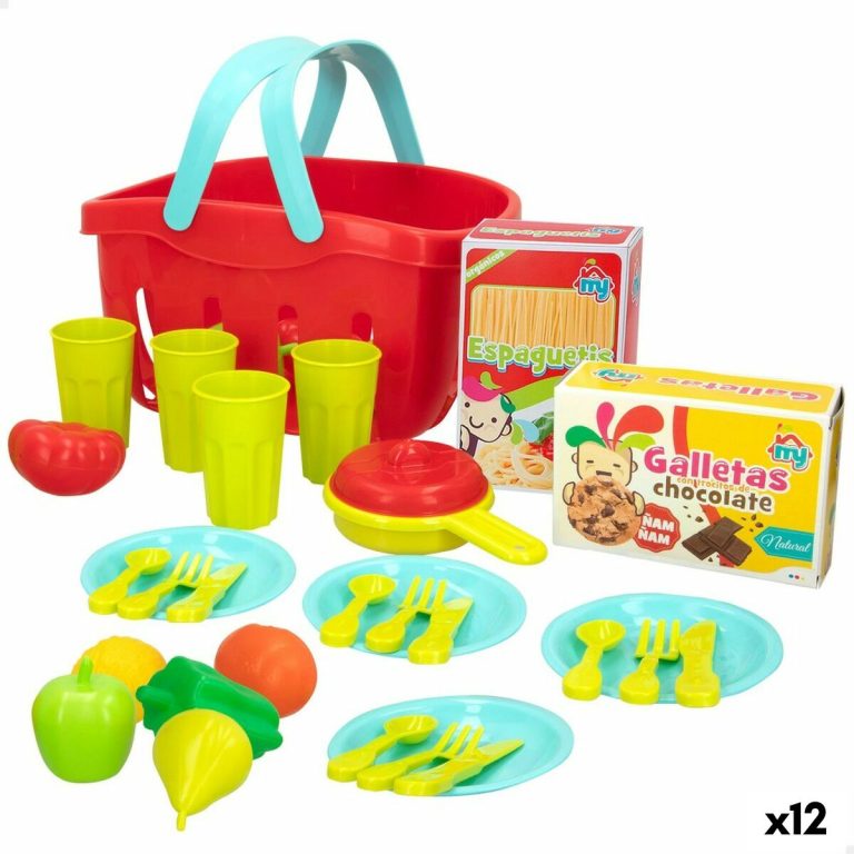 Eten speelgoedset Colorbaby Huishouden en kookgerei 33 Onderdelen (12 Stuks)