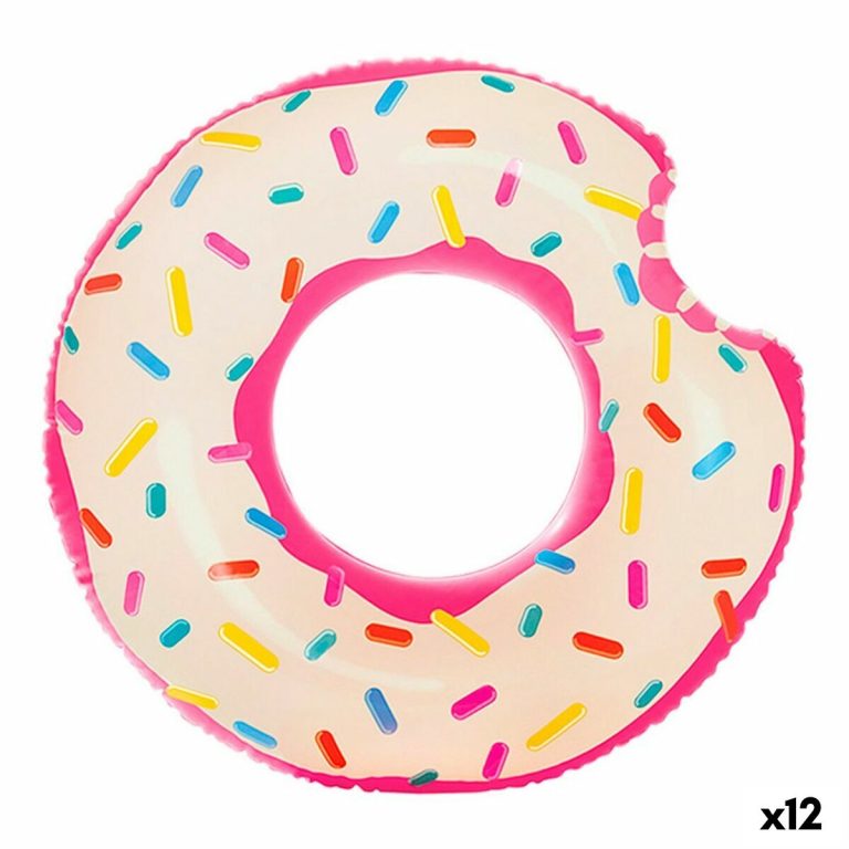 Opblaasbare band Intex Donut Roze 107 x 99 x 23 cm (12 Stuks)