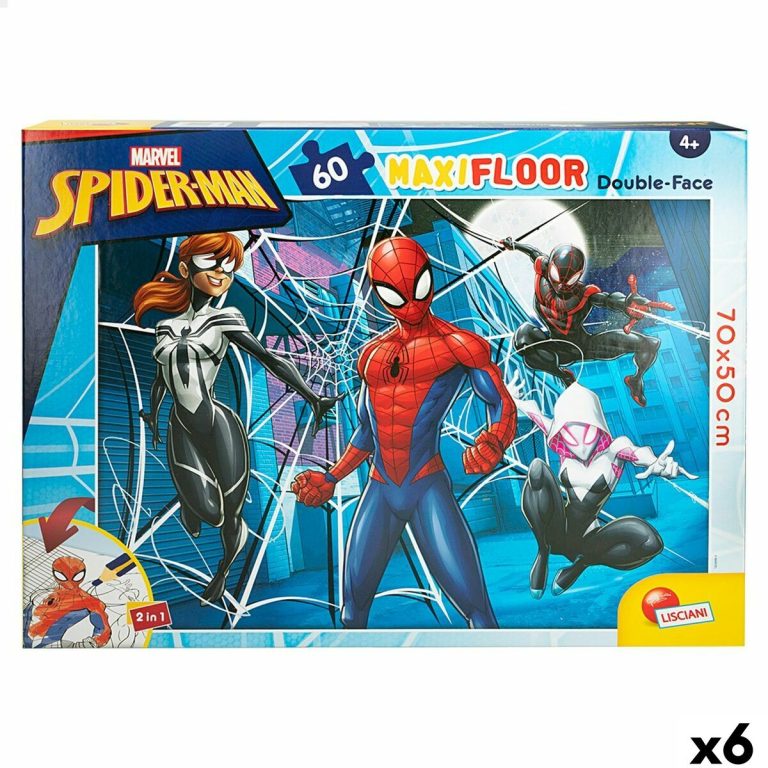 Kinderpuzzel Spider-Man Dubbelzijdig 60 Onderdelen 70 x 1