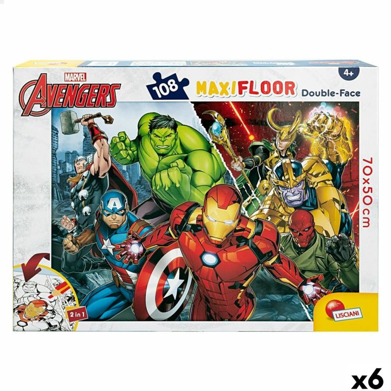 Kinderpuzzel The Avengers Dubbelzijdig 108 Onderdelen 70 x 1