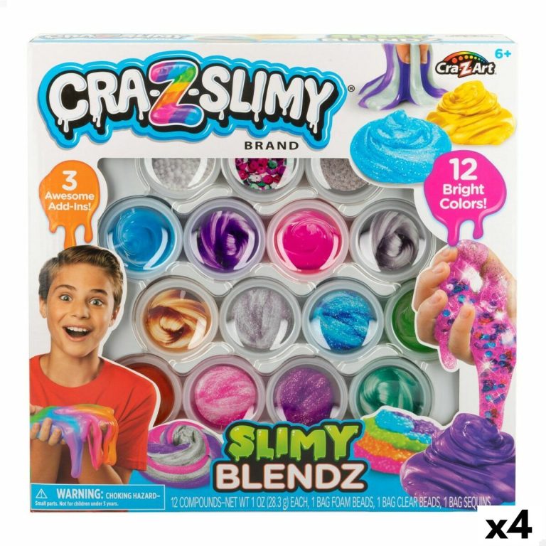 Plasticine Spel Cra-Z-Art Slimy Blendz (4 Stuks) Slime