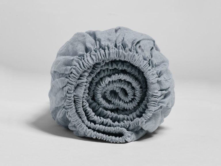 Yumeko Hoeslaken gewassen linnen dusk blue 100% gewassen linnen | Flickmyhouse