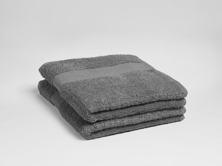 Yumeko Handdoeken terry dark grey 50x100 100% biologisch en fairtrade katoen | Flickmyhouse