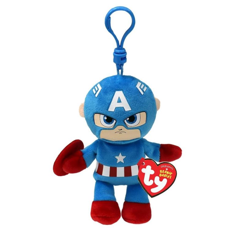 TY Beanie Babies Clip Marvel Knuffel Captain America 12 cm | Kopen bij Flickmyhouse