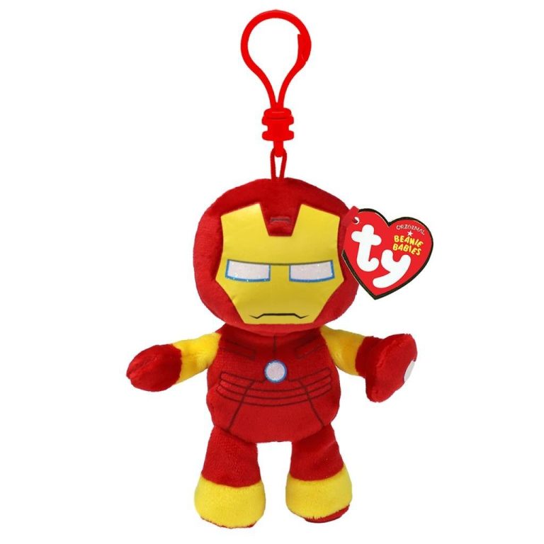 TY Beanie Babies Clip Marvel Knuffel Iron Man 12 cm | Kopen bij Flickmyhouse