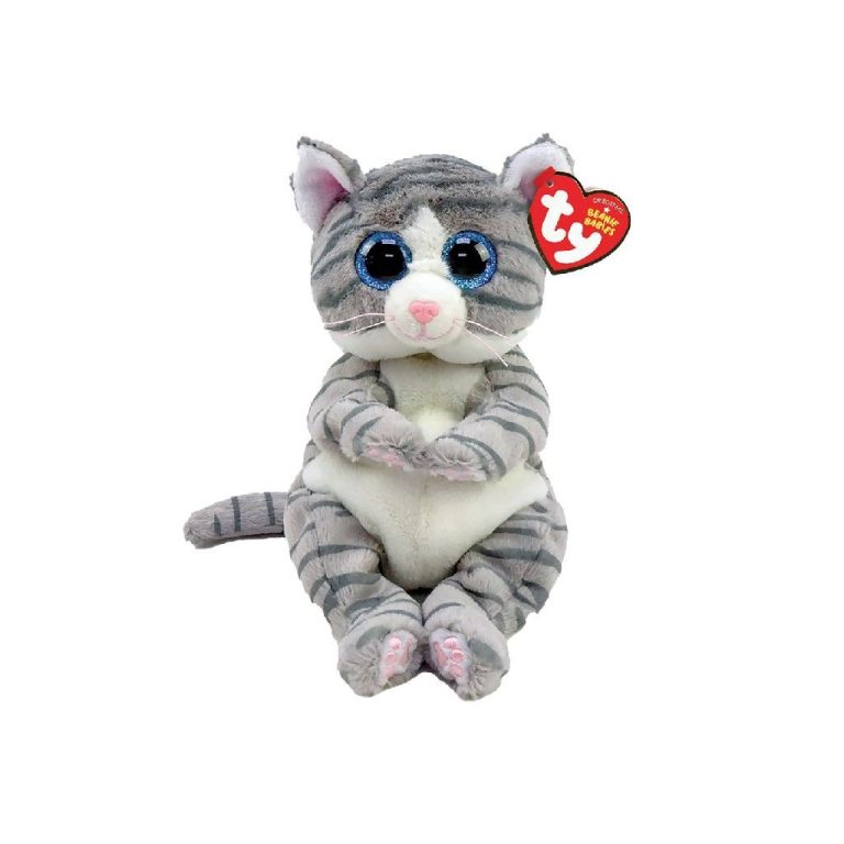 TY Beanie Babies Knuffel Kat Mitzi 15 cm | Kopen bij Flickmyhouse