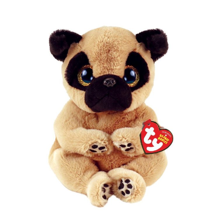 TY Beanie Babies Knuffel Mops Izzy 15 cm | Kopen bij Flickmyhouse