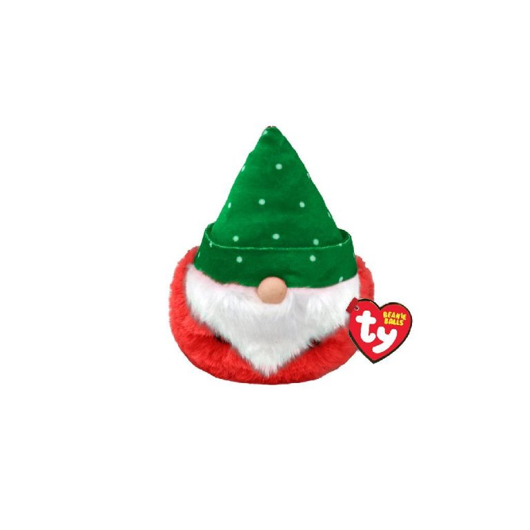 TY Ty Teeny Puffies Christmas Gnome Green Hat 10cm | Kopen bij Flickmyhouse