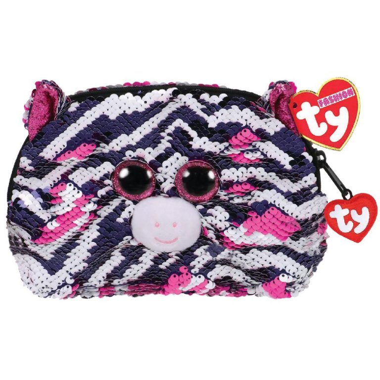 TY Fashion Handtas Zebra Zoey 20 cm Zwart/Wit/Roze | Kopen bij Flickmyhouse