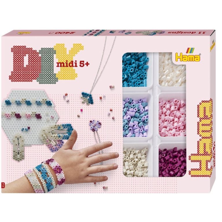 Hama Strijkkralen DIY Midi Sierraden Maken 2400 Stuks | Kopen bij Flickmyhouse